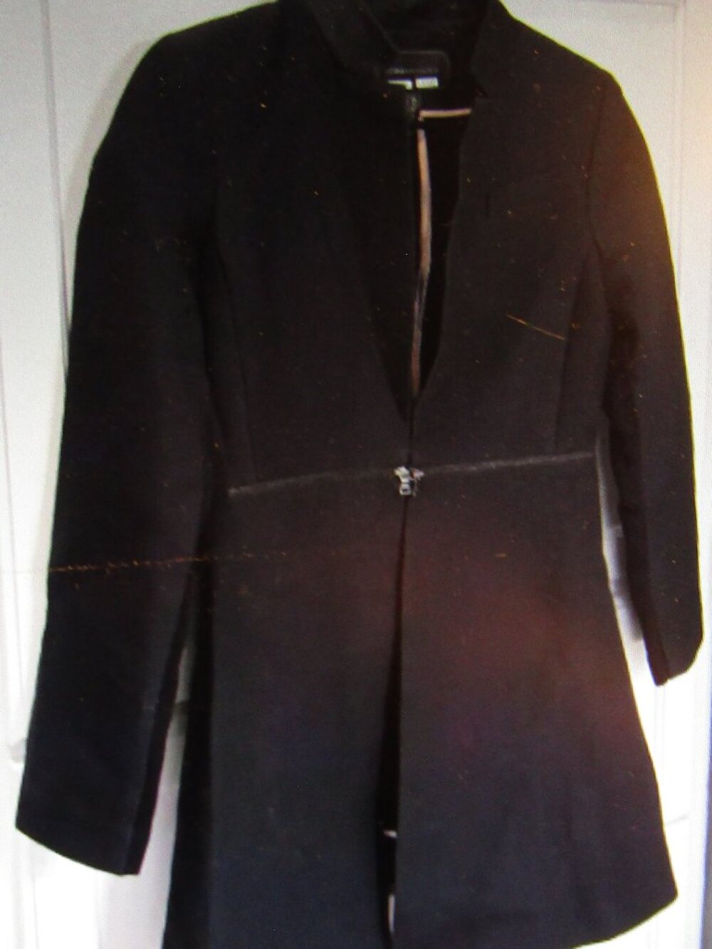 Black BCBGMAXAZRIA Arielia A-Line Zip-Waist BLAZER / JACKET Size S NEC Tailored